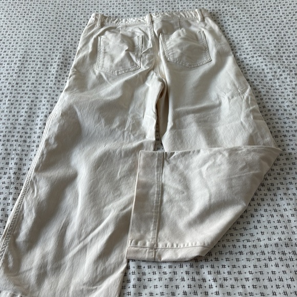 GAP high rise wide leg crop, cotton, cream color, size 10 - Picture 6 of 7